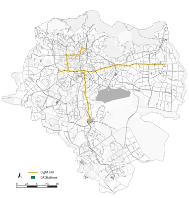 The light rail system in Addis Ababa, Ethiopia